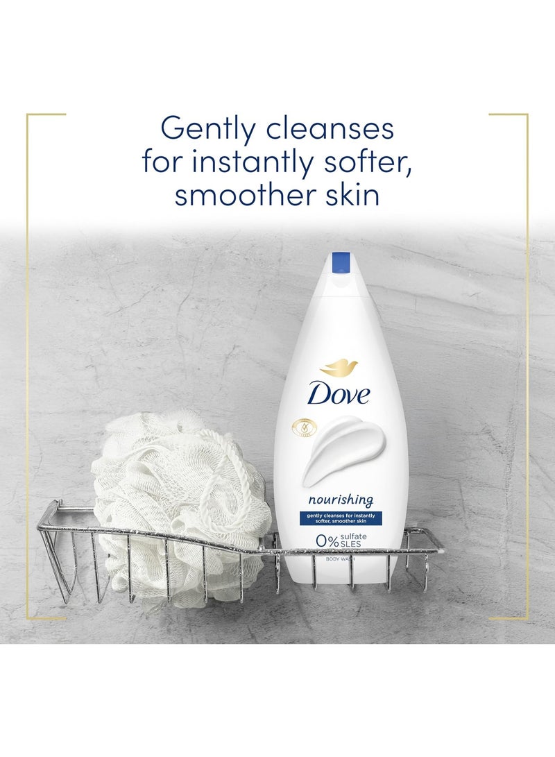 دوف غسول الجسم المغذي، جل استحمام منظف للجسم مع مرطبات نباتية لبشرة أكثر نعومة ونضارة بعد استحمام واحد، 720 مل - Image 4